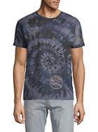 Valentino Embellished Tie-dyed Cotton Tee
