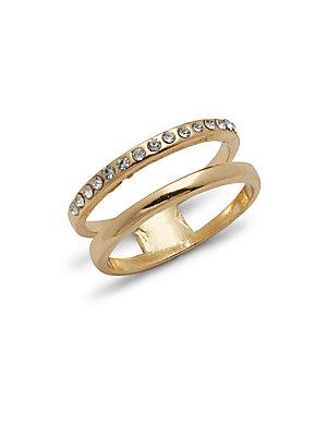 Jules Smith Cubic Zirconia & 14k Gold-plated Ring