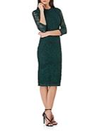 Js Collections South Forest Sheer Sleeve Sheath Dress