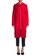 Versace Collection Zip-front Long-sleeve Raincoat