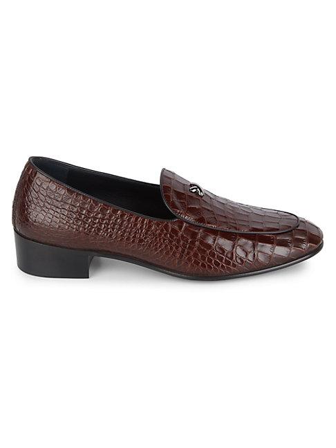 Giuseppe Zanotti Croc-embossed Leather Loafers