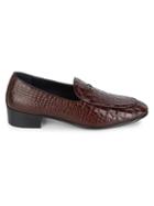 Giuseppe Zanotti Croc-embossed Leather Loafers