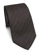 Giorgio Armani Chevron Stripe Silk Tie