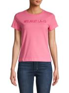 Helmut Lang Raised Logo Embroidery Cotton Baby Tee