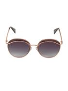 Marc Jacobs 58mm Rounded Aviator Sunglasses