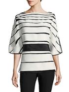 Carolina Herrera Two-tone Striped Blouse