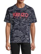 Kenzo Logo Mermaid-print Cotton T-shirt