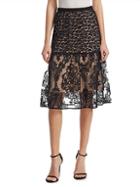N 21 Contrast Lace Midi Skirt