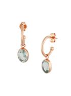 Saks Fifth Avenue 14k Rose Gold & Prasiolite Huggie Earrings