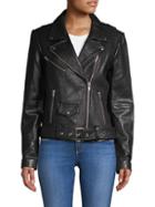 Veda Jayne Classic Belted Leather Jacket