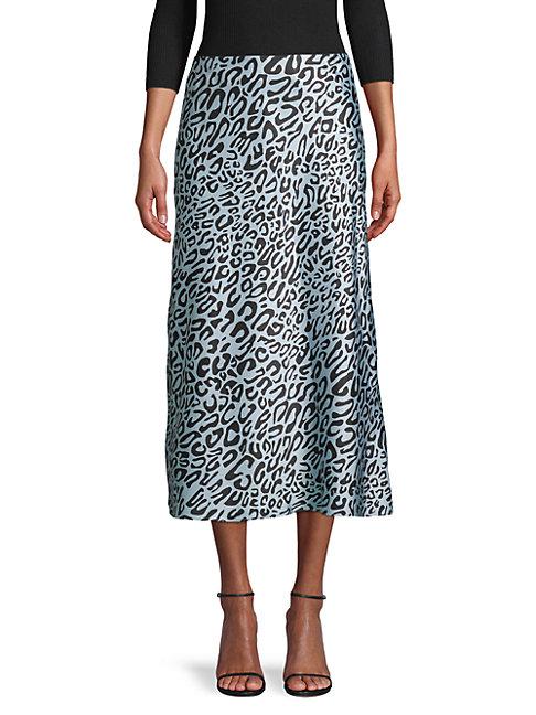 Rebecca Minkoff Leopard-print Midi Skirt