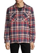 French Connection Tartan Twill Faux Fur-lined Shirt Jacket
