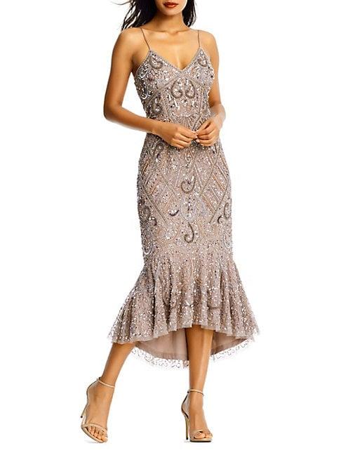 Aidan Mattox Embellished Mermaid Dress