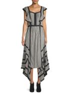 Love Sam Hailey Striped Midi Dress