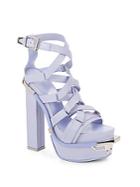 Versace Collection Leather Strappy Platform Sandals
