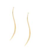 Mizuki Icicle Diamond & 14k Yellow Gold Earrings