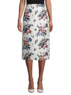Valentino Floral A-line Skirt