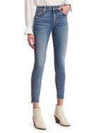 7 For All Mankind Metallic Racing Stripe Ankle Skinny Jeans