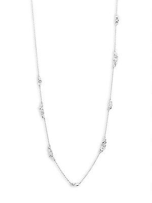Alexis Bittar Clear Crystal Station Chain Necklace