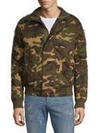 Balmain Camouflage Quilted Bomber Jacket