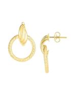 Sphera Milano 14k Yellow Gold Drop Hoop Earrings