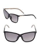 Gucci 55mm Wayfarer Sunglasses