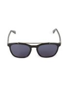 Ermenegildo Zegna 53mm Brow Bar Rectangular Sunglasses