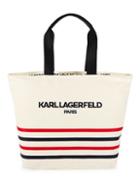 Karl Lagerfeld Paris Kristen Striped Tote Bag