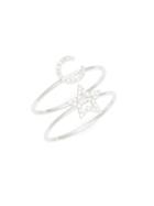 Kc Designs Two-piece Diamond 14k Yellow Gold Moon And Star Ring Set