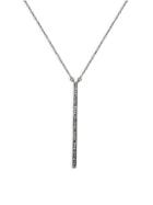 Bavna Diamond Bar Sterling Silver Pendant Necklace