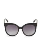 Roberto Cavalli 55mm Round Cat Eye Sunglasses