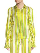 Alexis Catina Striped Puff Sleeve Blouse