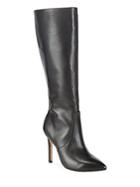 Halston Heritage Point Toe Leather Knee-high Boots