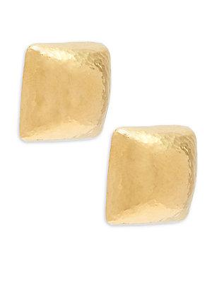 Gurhan 24k Yellow Gold Square Stud Earrings