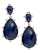 Judith Ripka Sterling Silver & Blue Quartz Drop Earrings