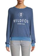 Wildfox Printed Long-sleeve Top