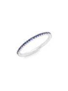 Nephora Pave Eternity 14k White Gold Sapphire Ring