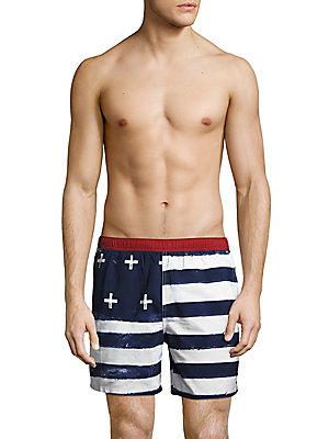Tavik Amerika Striped Colorblock Swim Shorts