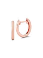 Nephora 14k Rose Gold Huggie Hoop Earrings