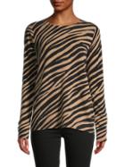 Saks Fifth Avenue Zebra-print Cashmere Sweater