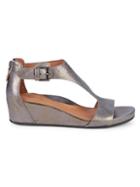 Gentle Souls Judith Leather T-strap Wedge Sandals