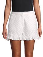 Moon River Textured Cotton Shorts