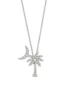 Roberto Coin White Gold & Diamond Palm Tree Pendant Necklace