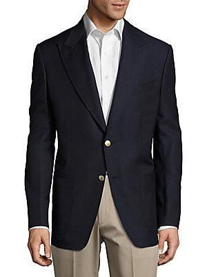 Tom Ford Solid Notch-lapel Wool-blend Jacket