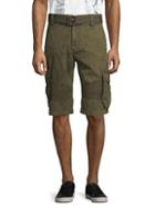 Affliction Belted Cotton Cargo Shorts