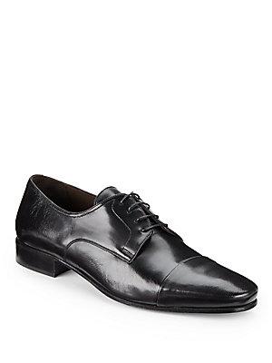 Bruno Magli Martico Leather Cap-toe Dress Shoes - Available In Extended Sizes