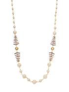 Azaara Florentine Pav&eacute; Crystal Fishtail Beaded Necklace