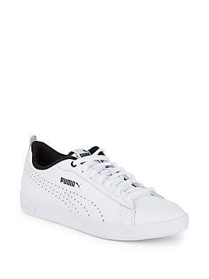 Puma Smash Leather Perforated Sneakers