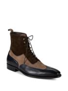 Mezlan 18769 Leather & Suede Wingtip Boots