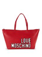 Love Moschino Faux Leather Winged Logo Tote